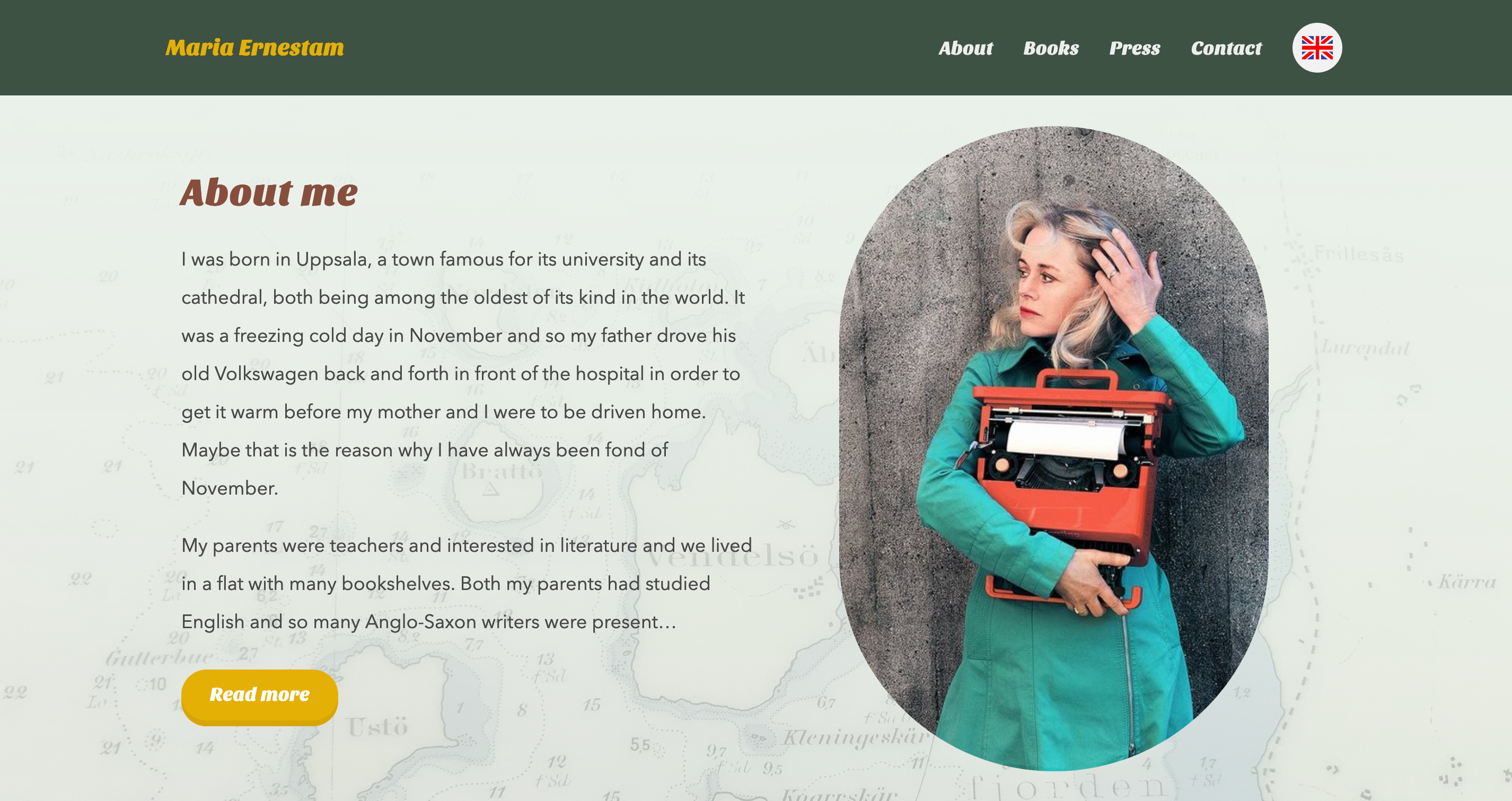 Preview of the website